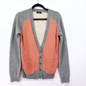 BDG Color Block Wool Blend Cardigan Size Medium Button Front